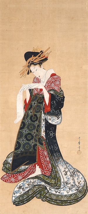 Artwork of Kitagawa UtamaroCourtesan Reading a Letter (c. 1804–1806)