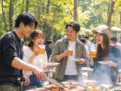 BBQ in the Shadow of Osaka Castle