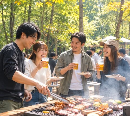 BBQ in the Shadow of Osaka Castle